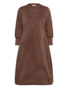 Cuantoinett 3/4 Sleeve Dress Brown Culture