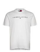 Tjm Reg Linear Logo Tee Ext White Tommy Jeans