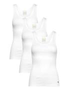 Scoop Neck Cotton Tank 3Pk White Calvin Klein