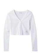 A-Ls Woven Label 2X2 Cotton Rib White Calvin Klein Jeans