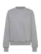 A- Ls Badge Logo Terry Crew Nk Grey Calvin Klein Jeans