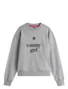 Tommy Girl Graphic Crew Neck Grey Tommy Jeans