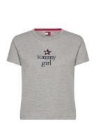 Tommy Girl Graphic T-Shirt Grey Tommy Jeans