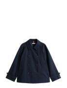 Cotton Reg Short Trench Coat Navy Tommy Hilfiger