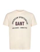Printed Graphic Ss T-Shirt Cream GANT
