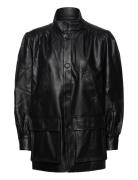 Clements Vegan Leather Jacket Black Bardot