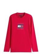 Linear Flag Graphic Ls Tee Red Tommy Hilfiger