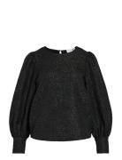 Vitaliama O-Neck L/S Top/Pr Black Vila