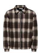 Onshendon Loose Ls Zip Overshirt Sweat Brown ONLY & SONS