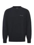 Script Knitted Crew Neck Navy Lyle & Scott