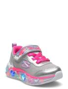 Girls Eternal Heart Lights Ton Of Love Silver Skechers