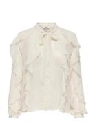 Onltaryn Ls Romantic Ruffle Blouse Wvn White ONLY