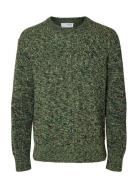 Slhtilum Ls Knit Relaxed Crew Neck Khaki Selected
