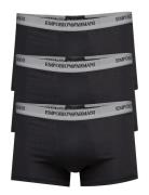 Mens Knit 3-Pack Trunks Black Emporio Armani