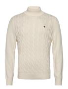 Nathan Cable Roller Neck White Morris