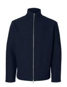 Slhnealy Ls Knit Full Zip Cardigan Navy Selected
