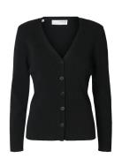 Slfcarly Ls Knit Cardigan Black Selected