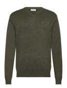 Ecovero V-Neck L/S Knit Khaki Lindbergh