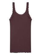 Rwbabette Silk Sl Deep Back Lace To Brown Rosemunde