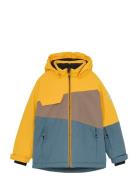 Ski Jacket - Colorblock Yellow Color Kids