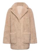 Msalda Reversible Faux Fur Jacket Beige Minus