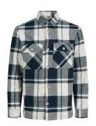 Jprrayle Melange Check L/S Overshirt Sn Navy Jack & J S