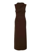 Slfmoa Sl Ankle Dress Ex Brown Selected