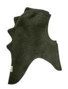 Balaclava Triangles Wool Green Huttelihut
