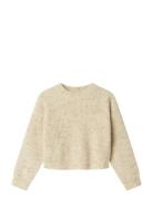Nkfholly Ls Boxy Short Knit Noos Beige Name It