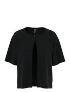 Pcbree Ss O-Neck Knit Cardigan Noos Bc Black Pieces
