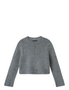 Nlfkleave Ls Short Knit Noos Grey LMTD