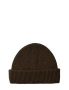 Slhmason Merino Sailor Wool Beanie Brown Selected