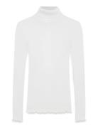 Rwbeatha Silk Ls Rollneck T-Shirt Cream Rosemunde
