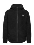 Langli Hooded Pile Jacket Black H2O