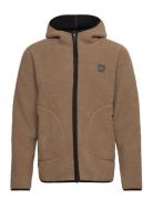 Langli Hooded Pile Jacket Brown H2O