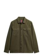 Merchant Herringb Overshirt Khaki Superdry