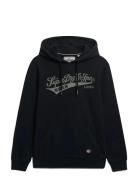 Heritage Brand Relaxed Hood Black Superdry