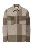 Onswake Checked Zip Overshirt Brown ONLY & SONS