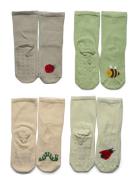 Socks 4 P W Pattern Green Lindex