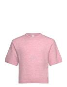 Sweater Knitted Short Sleeve Pink Lindex