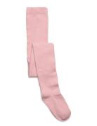 Tights Sg H Plain Knitted Pink Lindex