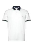 Custom Slim Fit Mesh Polo Shirt White Polo Ralph Lauren