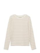 Basic Striped T-Shirt Cream Mango