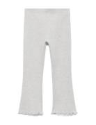 Ribbed Flared Leggings Grey Mango