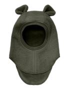 Balaclava Ears Wool Green Huttelihut