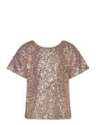 Tnrupa S_S Sequin Top Pink The New