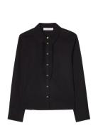Nicoline Plissé Blouse Black BUSNEL