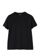 Cotton-Modal Blend Casual Tee Black Lexington Clothing