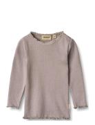 Rib T-Shirt L/S Reese Purple Wheat