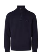 Terrance Organic Cotton Half-Zip Sweatshirt Navy Lexington Clothing